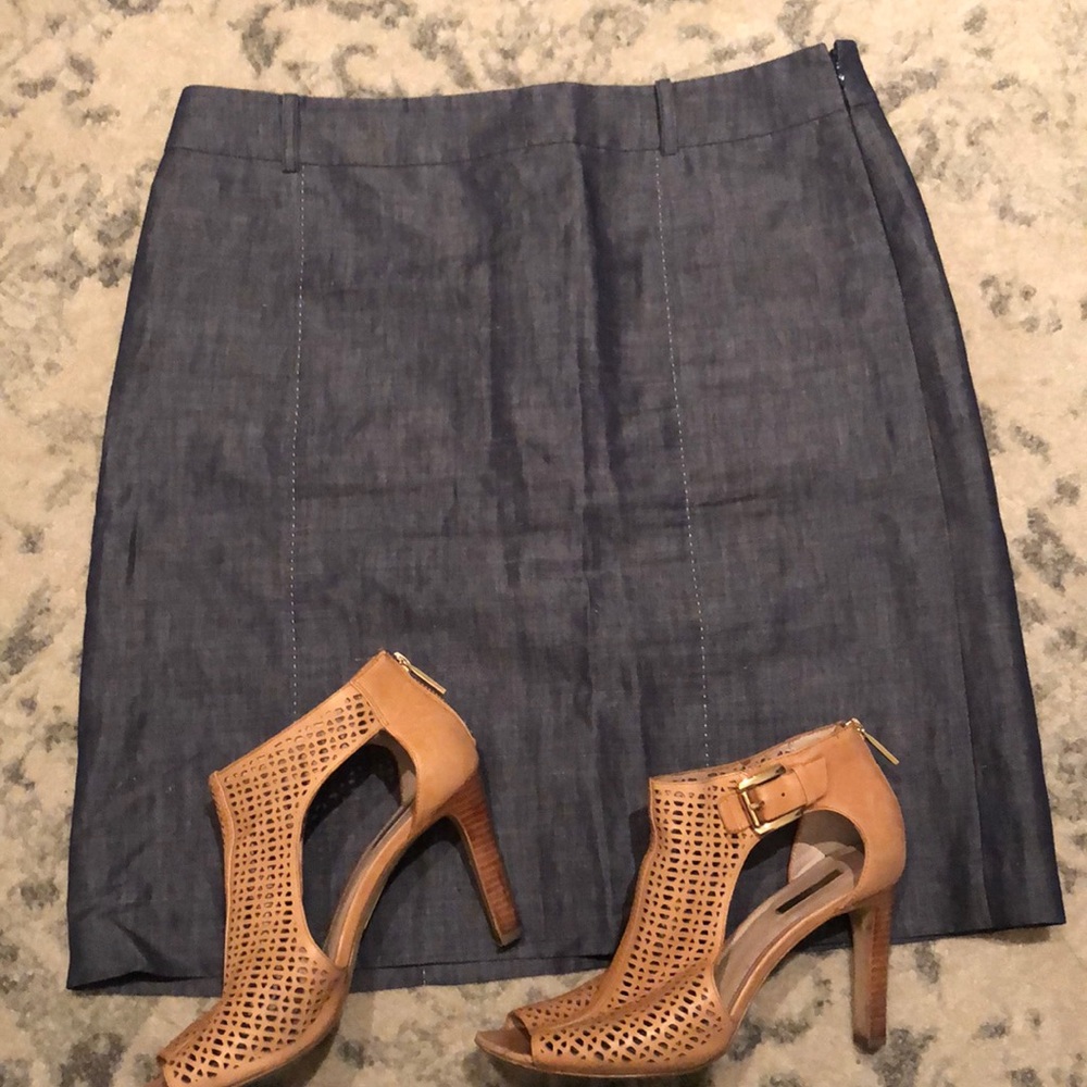 Chambray pencil skirt sz 14